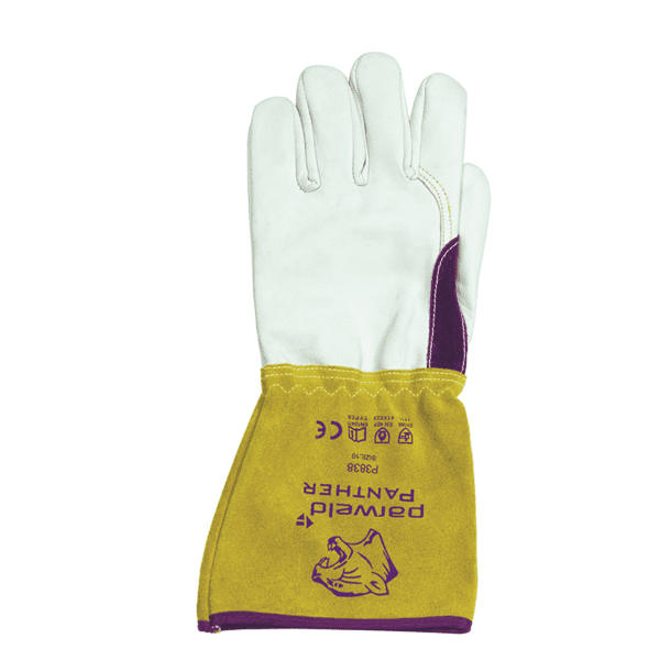 panther fingertip sensitivity tig glove back view