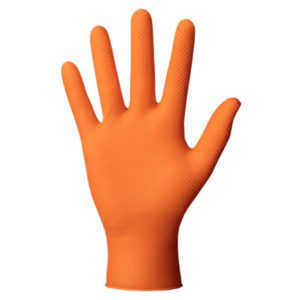 orange nitrile gloves