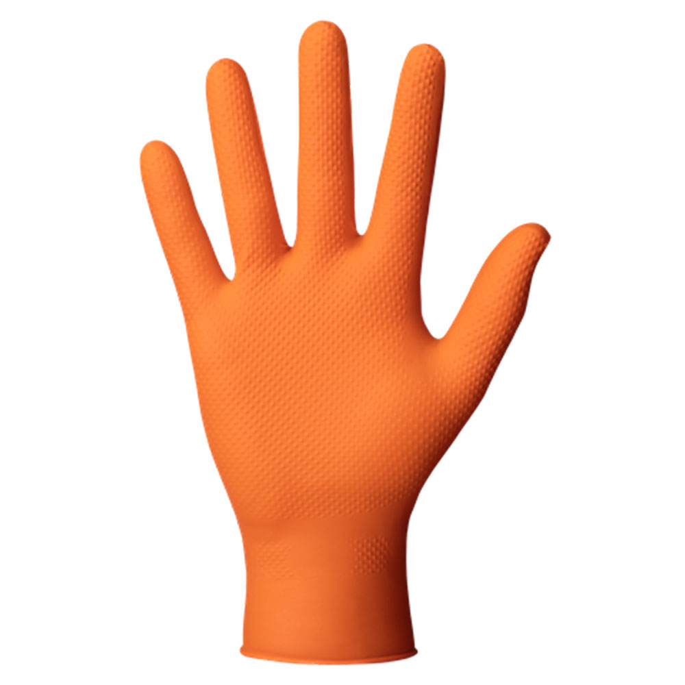 orange nitrile gloves