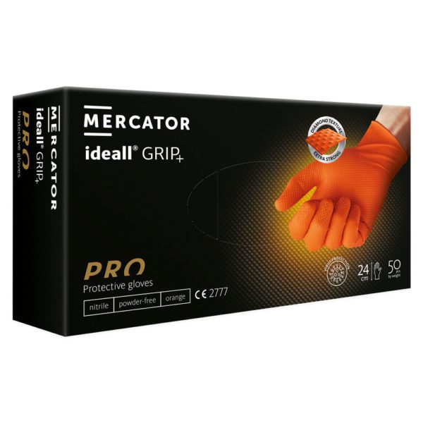 orange nitrile glove