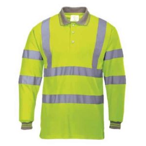 Hi Vis Long Sleeve Polo Shirt