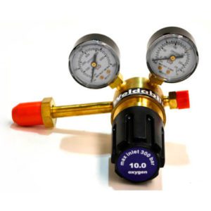 Oxygen Regulator w/Long Side Entry (Single Stage, 2 Gauge) AE3004LXSEEXT