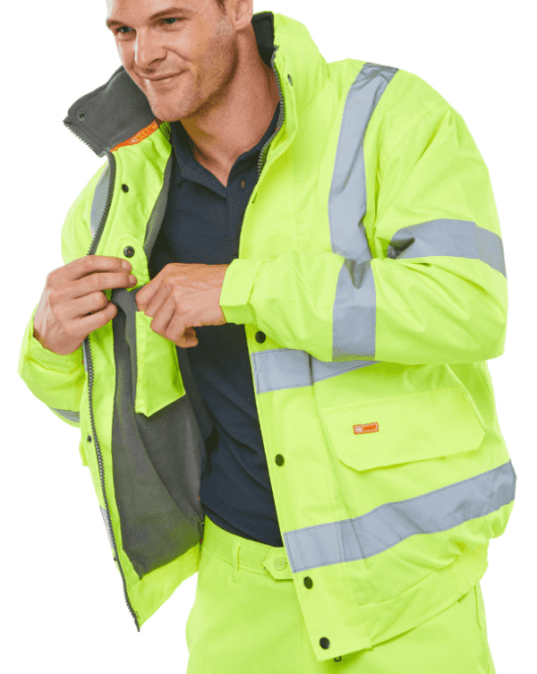Hi Vis Lined Bomber Jacket