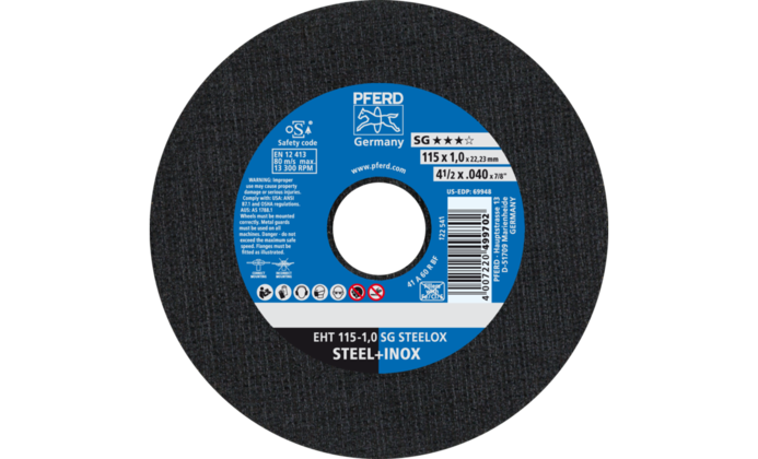 Pferd SG Steelox Thin Cutting Disc 115mm x 1.0mm 61340412