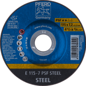 Pferd PSF Steel Grinding Disc 115mm x 7.0mm
