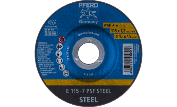 Pferd PSF Steel Grinding Disc 115mm x 7.0mm