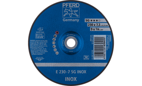 Pferd SG Inox Grinding Disc 230mm x 7.0mm 62223632