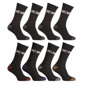 jcb work socks multi pack