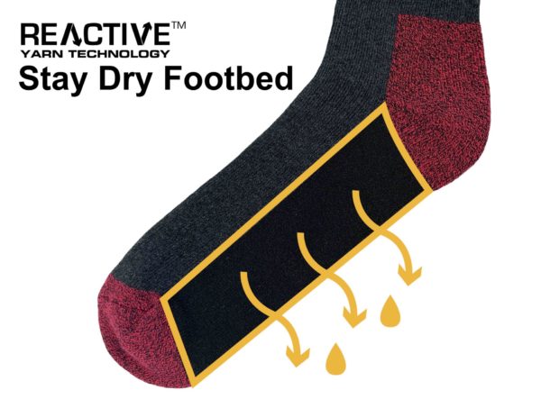 JCB WORK SOCK COLOURED HEEL AND TOE