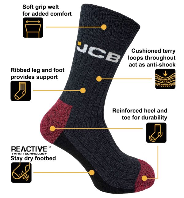 JCBX 83 single sock features
