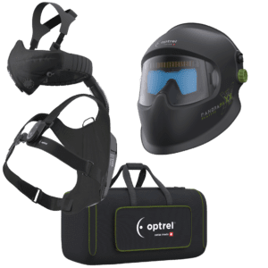 Optrel Panoramaxx Quattro Welding Helmet and Swiss Air PAPR