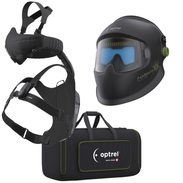 Optrel Panoramaxx Quattro Welding Helmet and Swiss Air PAPR