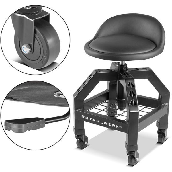 STAHLWERK height adjustable workshop stool