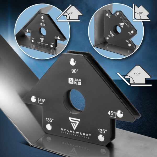 Welding Magnets - Stahlwerk Magnetic Welding Bracket 22.6 kg | 50 lbs Set of 4 - Image 4