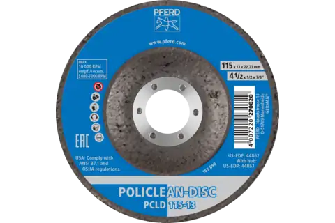 pcld 115 13 hinten rgb Pferd PoliClean Disc PCLD Non-Woven Cleaning Disc 115-13mm - Image 4