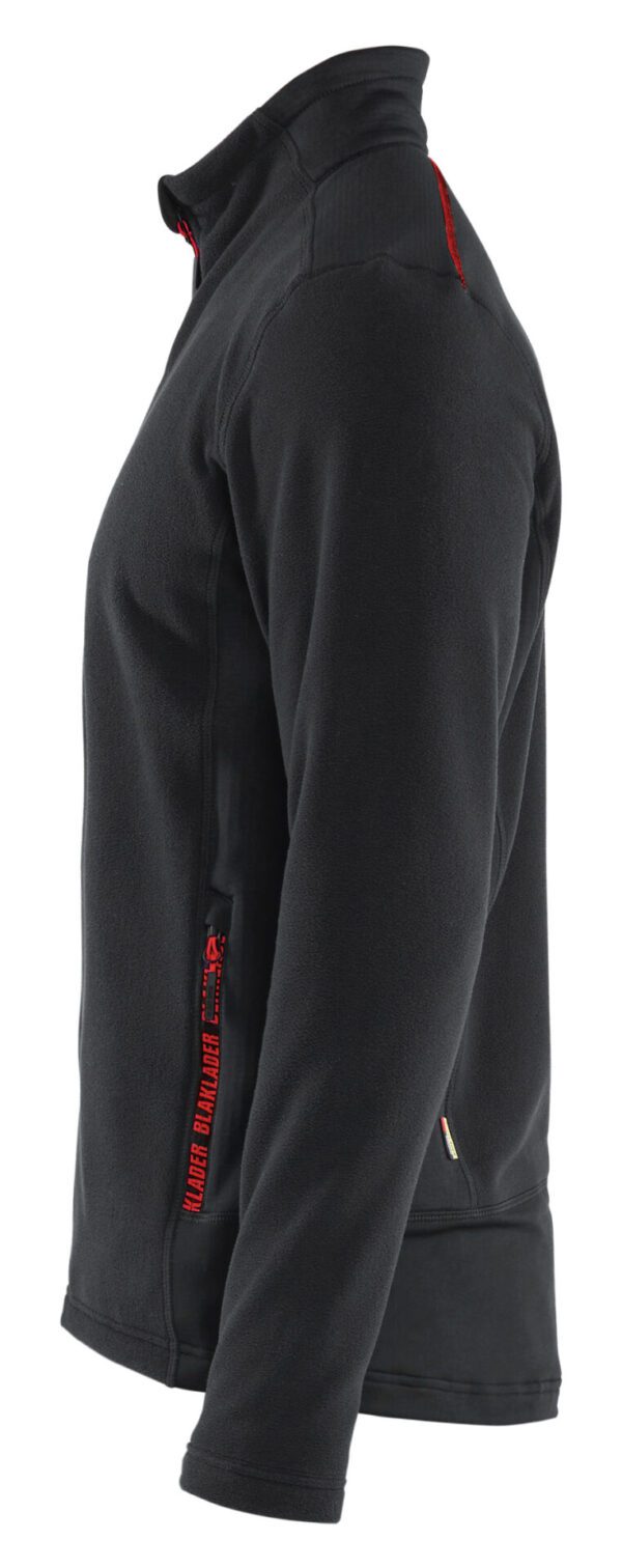 Blaklader 4765 Microfleece Jacket - Black/Red - Image 4